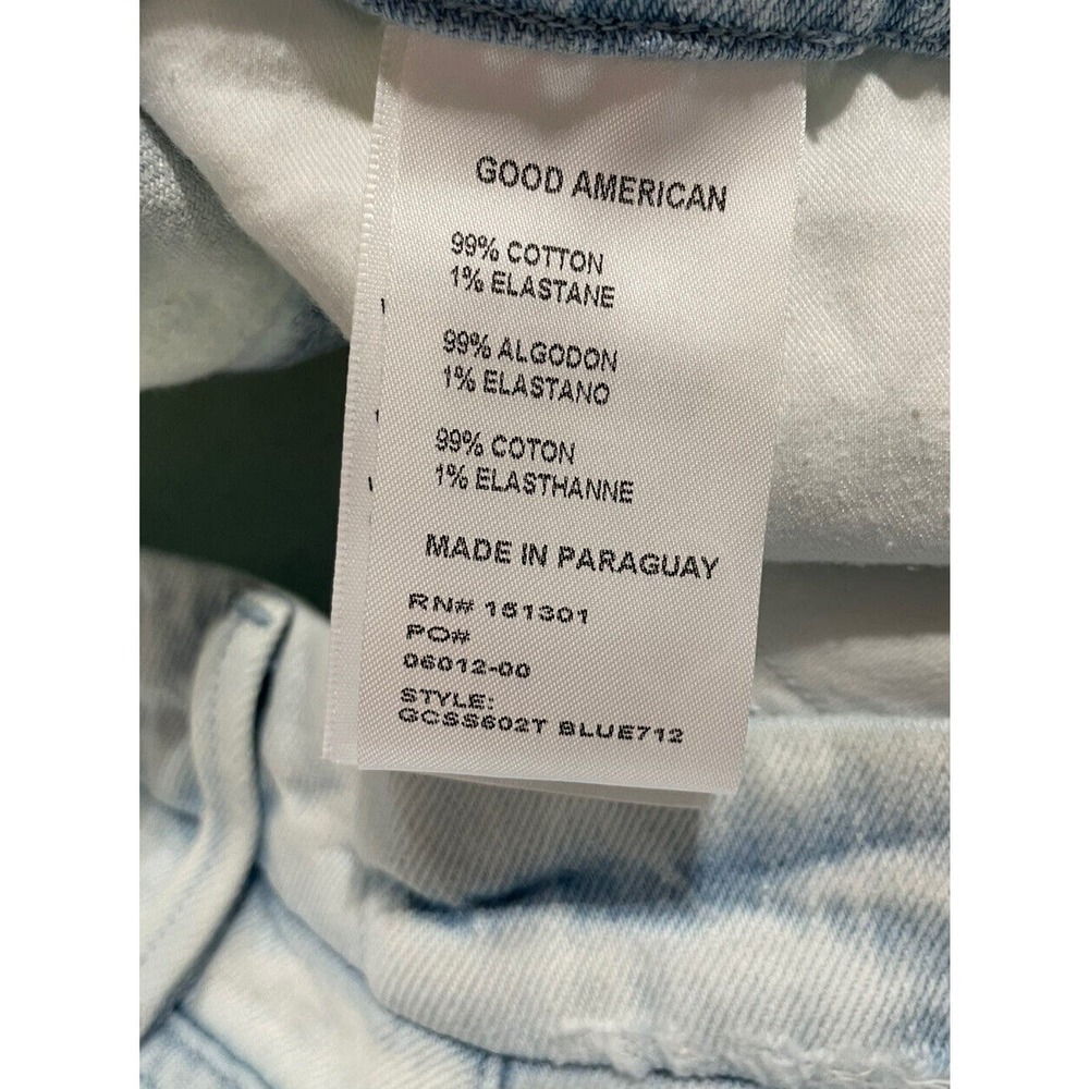 Good American Good Classic Side Slit Hi Rise Light Wash Jeans Size 18 $169 - Picture 10 of 11